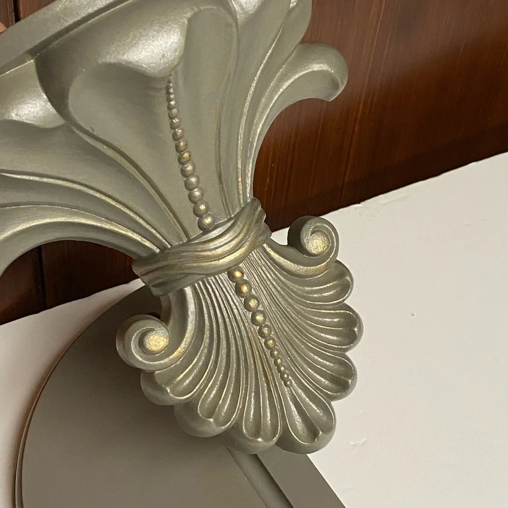 Home Interiors Vintage Fleur De Lis Accent Wall Planter/shelf